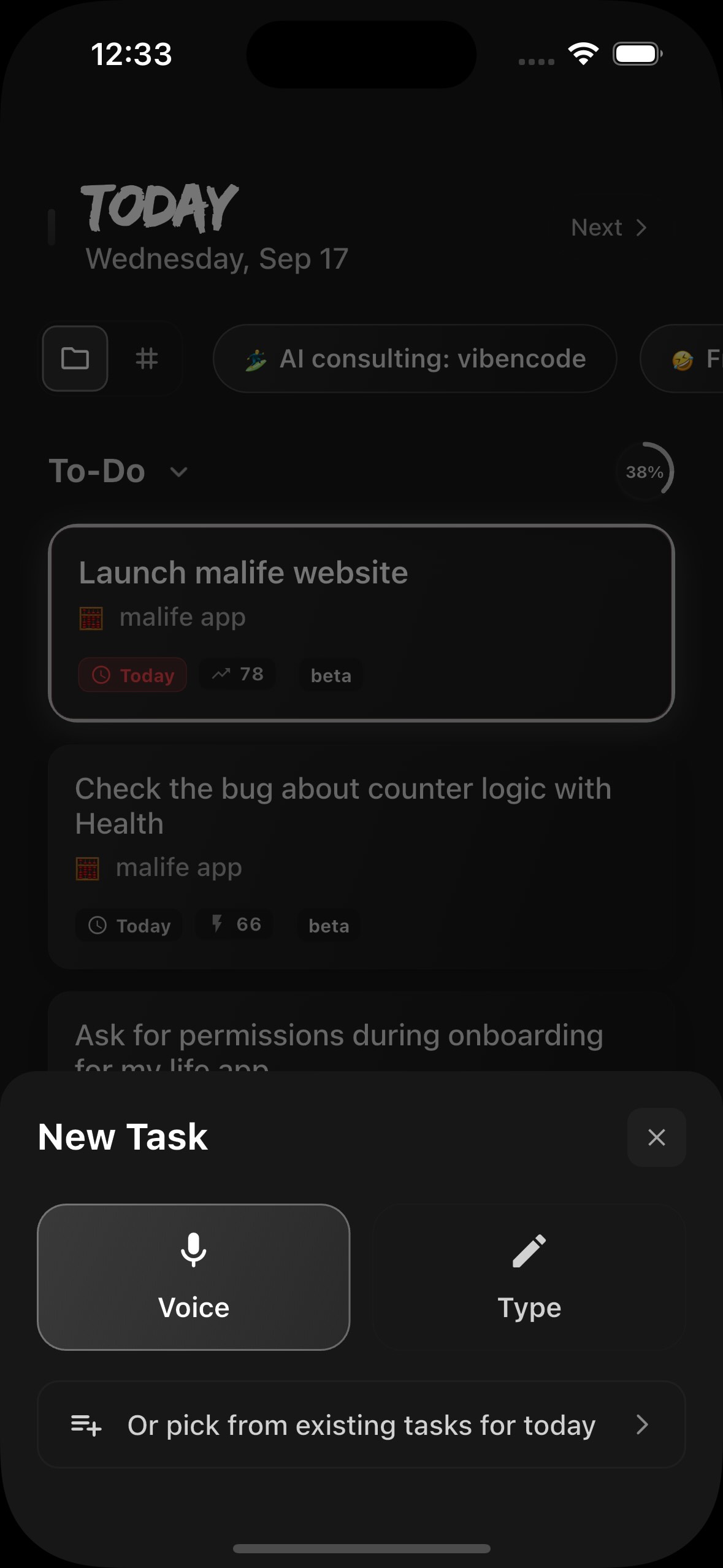 malife app screen 2